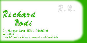 richard modi business card