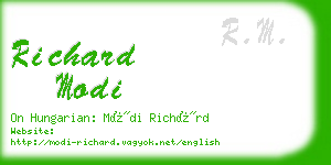 richard modi business card